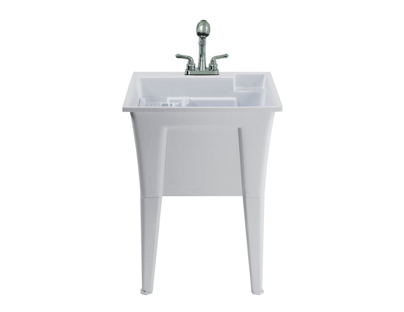 Armoire d’appoint Palary avec cuve pour la buanderie - blanche