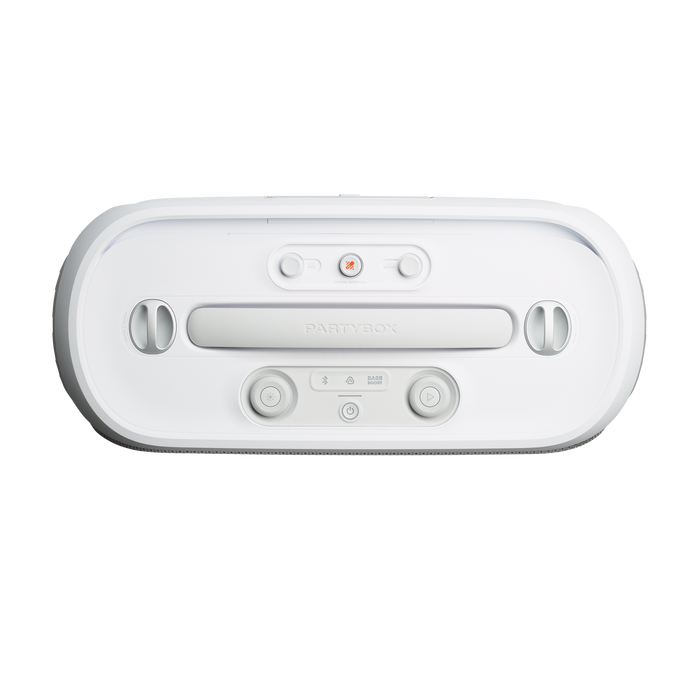 Haut-parleur de fête sans fil de 100 W PartyBox On-The-Go 2 Plus de JBL avec son JBL Pro (JBLPBOTG2PLWAM) - blanc