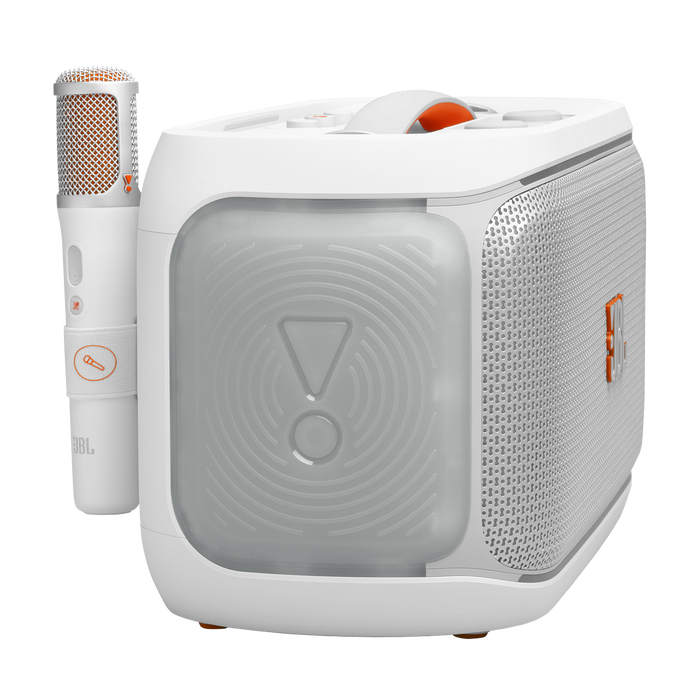 Haut-parleur de fête sans fil de 100 W PartyBox On-The-Go 2 Plus de JBL avec son JBL Pro (JBLPBOTG2PLWAM) - blanc