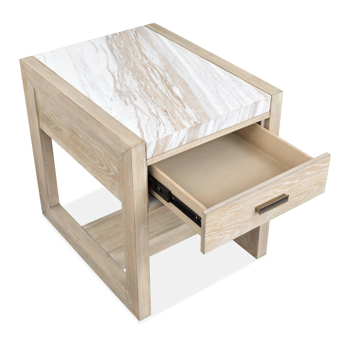 Table de bout Penley de 20 po avec rangement - chamois galerie