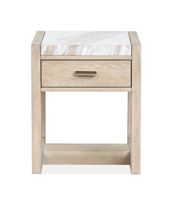 Table de bout Penley de 20 po avec rangement - chamois galerie