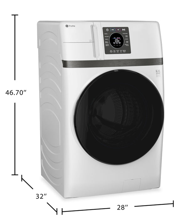 Appareil laveuse-sécheuse tout-en-un GE Profile de 5,3 pi3 à chargement frontal avec pompe à chaleur sans ventilation - blanc - PFQ83HSSWWW