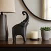 10.75” Contemporary Elephant Figurine – Matte Black | Figurine d’éléphant contemporaine de 10,75 po - noir mat