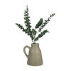 8.75” Terracotta Vase with Handle – Green  | Vase de 8,75 po en terre cuite avec poignée - vert