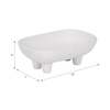 10” Ceramic Rounded Rectangle Bowl– White  | Bol rectangulaire arrondi de 10 po en céramique - blanc