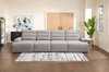 Shaquille O’Neal Home Prestige 4-Piece Sectional with Power Sliding and Storage Chaise – Grey | Sofa sectionnel Prestige de Shaquille O’Neal Home 4 pièces avec coulissement électrique et fauteuil long de rangement - gris