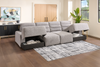 Shaquille O’Neal Home Prestige 4-Piece Sectional with Power Sliding and Storage Chaise – Grey | Sofa sectionnel Prestige de Shaquille O’Neal Home 4 pièces avec coulissement électrique et fauteuil long de rangement - gris