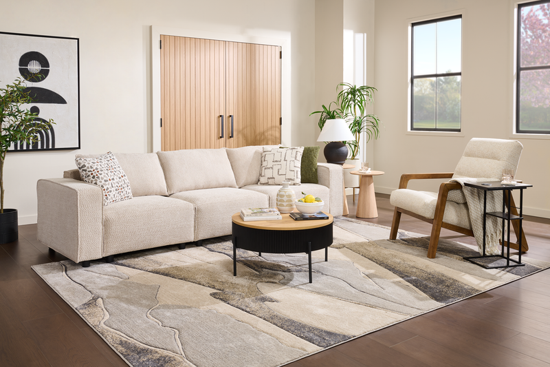 Fauteuil d’appoint Cove de 28 po en tissu de chenille - lin