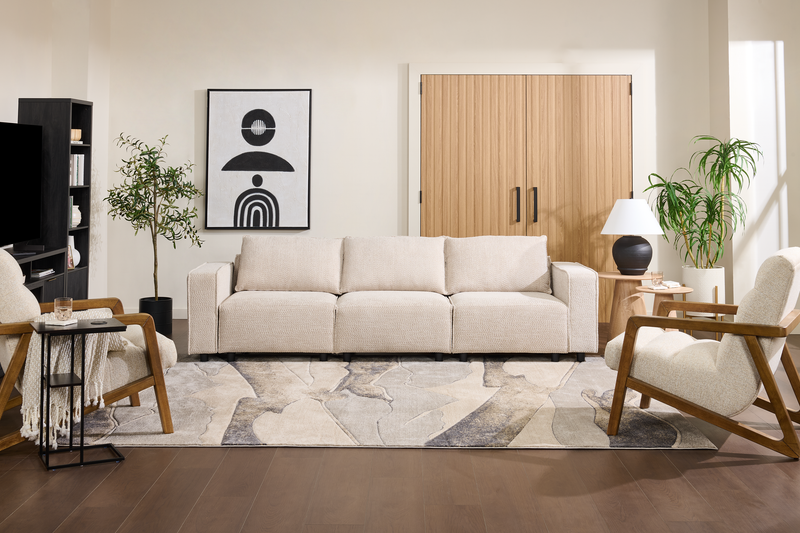 Fauteuil d’appoint Cove de 28 po en tissu de chenille - lin