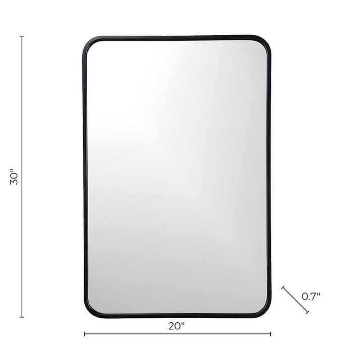 Miroir rectangulaire Juliet 20 x 30 - noir