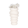 12” Ceramic Hand Scribed Cairn Vase – Ivory  | Vase à motifs gravés à la main de 12 po en céramique d'apparence cairn - ivoire