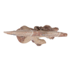 11” Natural Wood Fish on Stand – Red | Poisson sur socle de _ po en bois naturel - rouge