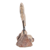 11” Natural Wood Fish on Stand – Red | Poisson sur socle de _ po en bois naturel - rouge