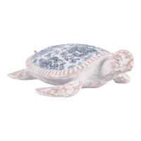  Tortue dans sa carapace de 4 po à motif cachemire - bleu clair