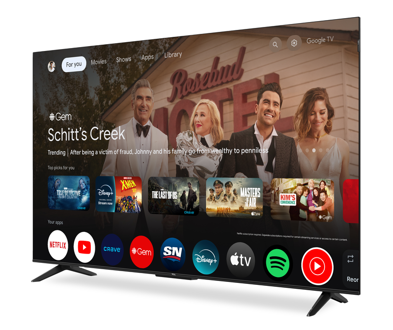 Téléviseur intelligent QLED TCL catégorie Q UHD 4K de 50 po avec HDR et Google TVMC – 50Q51K