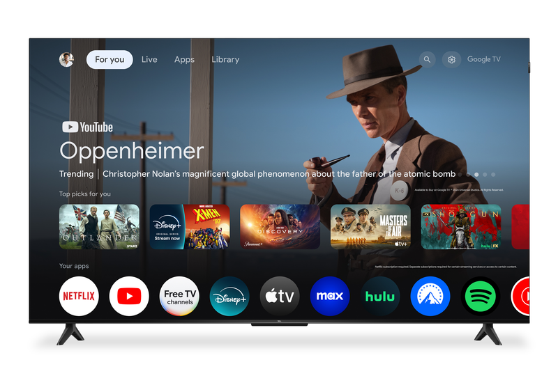 Téléviseur intelligent QLED TCL catégorie Q UHD 4K de 50 po avec HDR et Google TVMC – 50Q51K