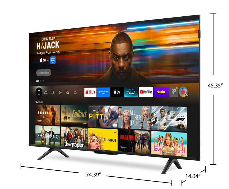 Téléviseur intelligent QD-Mini DEL QLED TCL de série Q6L UHD 4K de 85 po avec HDR et Fire TV (85Q6L) - modèle 2026