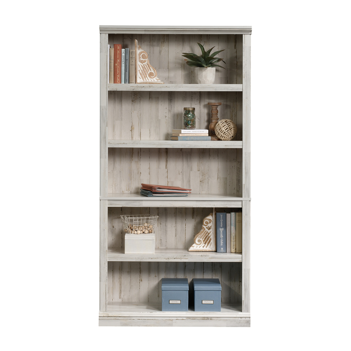 Bibliothèque Alcott de 35,28 po à 5 tablettes dont 3 tablettes réglables - bois blanc