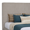 Alix Upholstered Platform Bed in Grey Fabric – King Size  | Lit plateforme rembourré Alix en tissu gris - format très grand lit