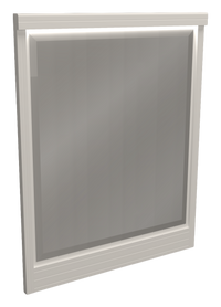 Miroir de commode de chambre à coucher Alpine, fabriqué au Canada - blanc