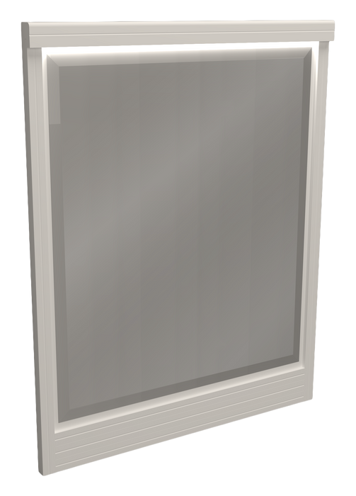 Miroir de commode de chambre à coucher Alpine, fabriqué au Canada - blanc