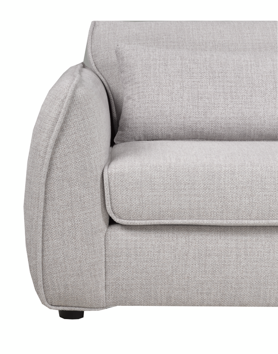 Sofa Annex de 90 po fabriqué au Canada en tissu avec coussins décoratifs - gris