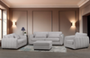 Made in Canada Annex 90” Fabric Sofa with Accent Pillows - Grey | Sofa Annex de 90 po fabriqué au Canada en tissu avec coussins décoratifs - gris