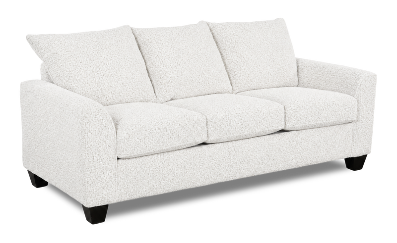 Sofa personnalisable Arc de Sofa Lab de 86 po fabriqué au Canada en tissu - Teddy Snow