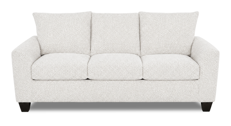 Sofa personnalisable Arc de Sofa Lab de 86 po fabriqué au Canada en tissu - Teddy Snow