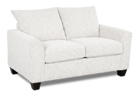 Causeuse personnalisable Roll de Sofa Lab de 63 po fabriqué au Canada en tissu - Teddy Snow
