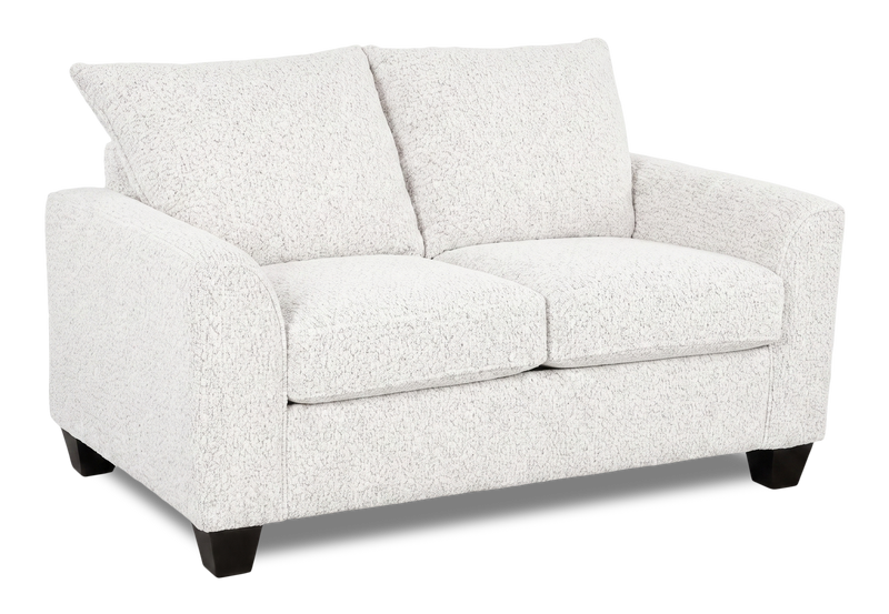 Causeuse personnalisable Roll de Sofa Lab de 63 po fabriqué au Canada en tissu - Teddy Snow