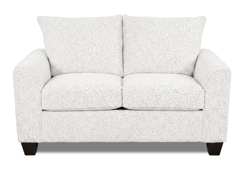 Causeuse personnalisable Roll de Sofa Lab de 63 po fabriqué au Canada en tissu - Teddy Snow