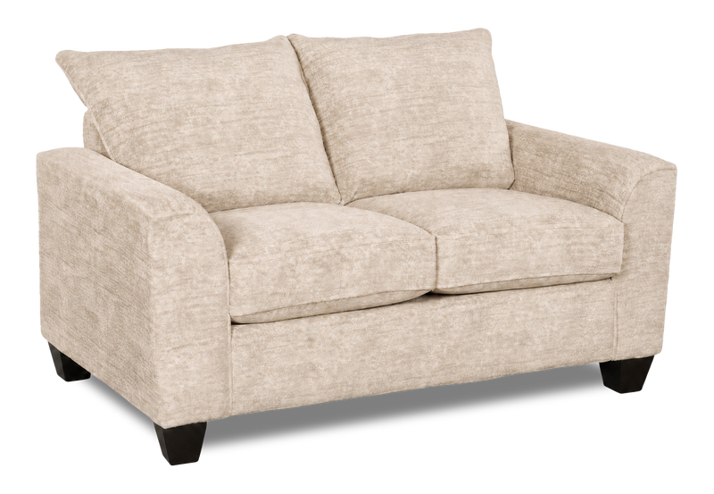 Causeuse personnalisable Roll de Sofa Lab de 63 po fabriqué au Canada en tissu - Plush Parchment