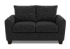 Made in Canada Customizable Sofa Lab Arc  63" Fabric Loveseat – Plush Charcoal | Causeuse personnalisable Roll de Sofa Lab de 63 po fabriqué au Canada en tissu - Plush Charcoal