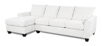  Sofa-lit sectionnel de gauche personnalisable Arc de Sofa Lab fabriqué au Canada en tissu - Teddy Snow
