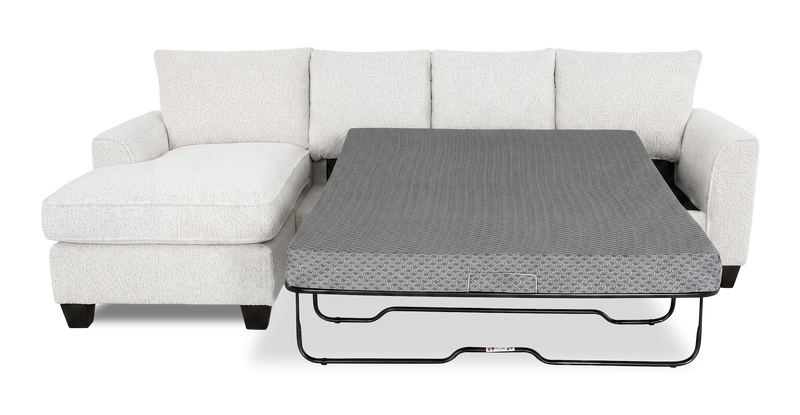 Sofa-lit sectionnel de gauche personnalisable Arc de Sofa Lab fabriqué au Canada en tissu - Teddy Snow