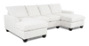 Sofa sectionnel avec deux fauteuils longs personnalisable Arc de Sofa Lab fabriqué au Canada en tissu - Teddy Snow