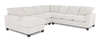 Sofa sectionnel de gauche 4 pièces avec fauteuil long personnalisable Arc de Sofa Lab fabriqué au Canada en tissu - Teddy Riverrock
