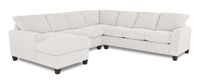  Sofa sectionnel de gauche 4 pièces avec fauteuil long personnalisable Arc de Sofa Lab fabriqué au Canada en tissu - Teddy Riverrock