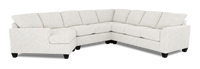  Sofa sectionnel de gauche 4 pièces avec fauteuil enveloppant personnalisable Arc de Sofa Lab fabriqué au Canada en tissu - Teddy Riverrock