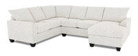  Sofa sectionnel de droite 3 pièces avec fauteuil long personnalisable Arc de Sofa Lab fabriqué au Canada en tissu - Teddy Riverrock