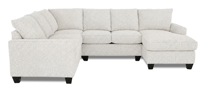 Sofa sectionnel de droite 3 pièces avec fauteuil long personnalisable Arc de Sofa Lab fabriqué au Canada en tissu - Teddy Riverrock