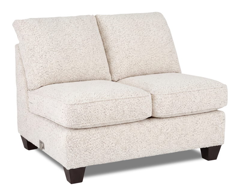 Causeuse sans accoudoirs personnalisable Arc de Sofa Lab de 46 po fabriquée au Canada en tissu - Teddy Riverrock