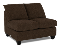 Causeuse sans accoudoirs personnalisable Arc de Sofa Lab de 46 po fabriquée au Canada en tissu - Teddy Walnut