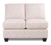 Made in Canada Customizable Sofa Lab Arc 46" Armless Fabric Loveseat – Chenille White | Causeuse sans accoudoirs personnalisable Arc de Sofa Lab de 46 po fabriquée au Canada en tissu - Chenille White