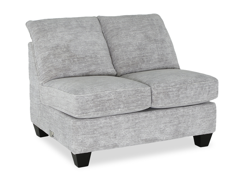Causeuse sans accoudoirs personnalisable Arc de Sofa Lab de 46 po fabriquée au Canada en tissu - Plush Oyster