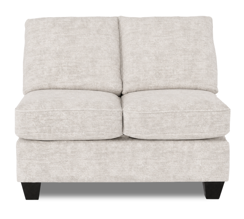 Causeuse sans accoudoirs personnalisable Arc de Sofa Lab de 46 po fabriquée au Canada en tissu - Plush Oyster