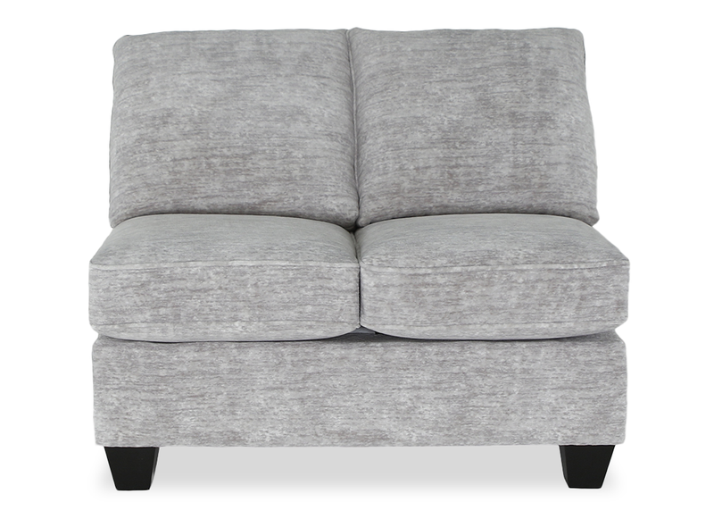 Causeuse sans accoudoirs personnalisable Arc de Sofa Lab de 46 po fabriquée au Canada en tissu - Plush Oyster