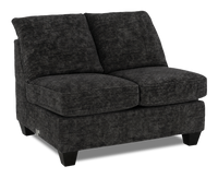  Causeuse sans accoudoirs personnalisable Arc de Sofa Lab de 46 po fabriquée au Canada en tissu - Plush Charcoal