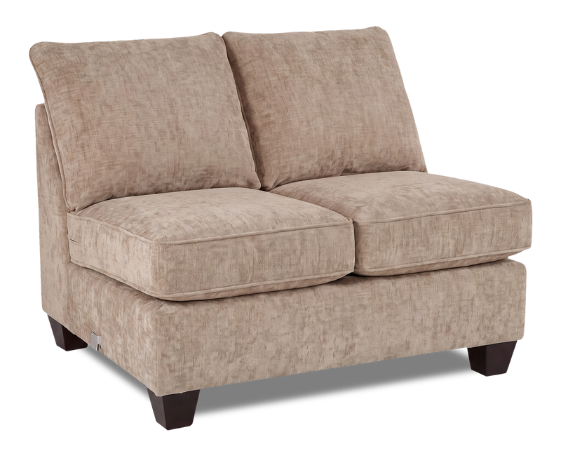 Causeuse sans accoudoirs personnalisable Arc de Sofa Lab de 46 po fabriquée au Canada en tissu - Chenille Praline